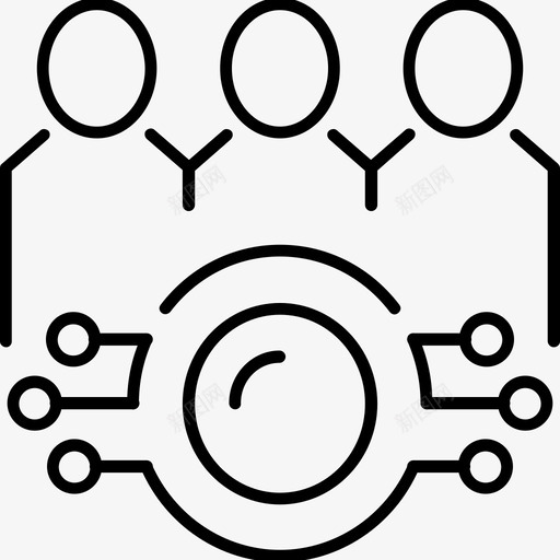 团队区块链业务图标svg_新图网 https://ixintu.com 业务 加密 区块 团队 货币 采矿