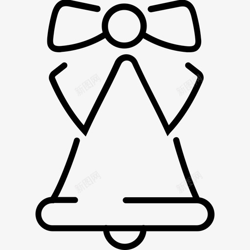 圣诞树上的装饰铃铛假日图标svg_新图网 https://ixintu.com 假日 圣诞 圣诞树 树上 装饰 铃铛