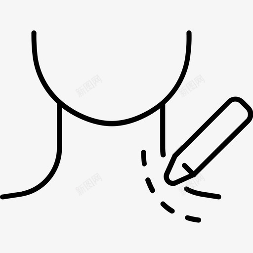 整形手术矫正颈部图标svg_新图网 https://ixintu.com 手术 整形手术 矫正 颈部