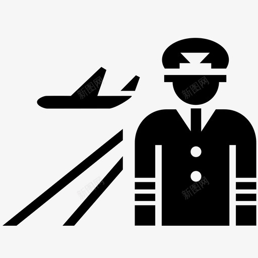 飞行员航空公司乘务员图标svg_新图网 https://ixintu.com 乘务员 机长 航空公司 飞行 飞行员