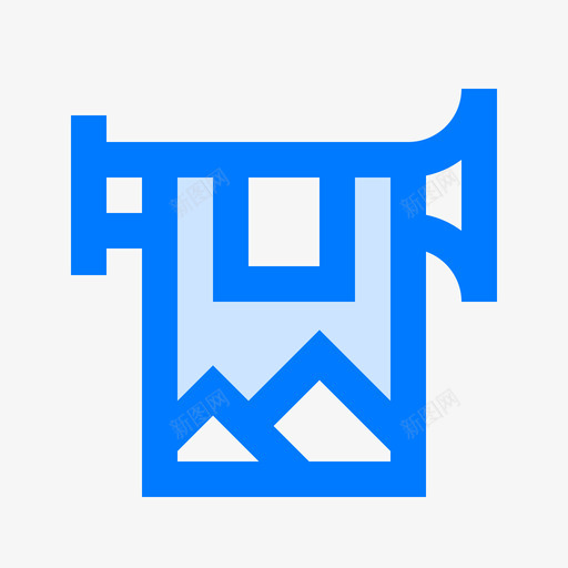 喇叭中世纪57蓝色图标svg_新图网 https://ixintu.com 中世纪57 喇叭 蓝色