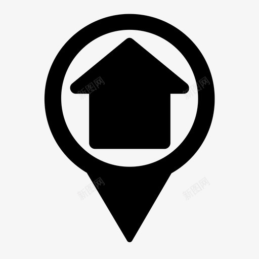 住址房子地图图标svg_新图网 https://ixintu.com 住址 地图 大头针 房子