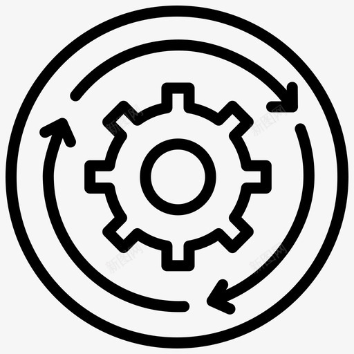 生成自动化cog图标svg_新图网 https://ixintu.com cog devops 代码 刷新 回收 生成 线条 自动化 设置