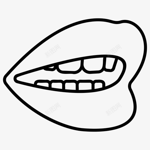 说话张嘴性感图标svg_新图网 https://ixintu.com 合线 唇贴 图标 张嘴 性感 片集 说话