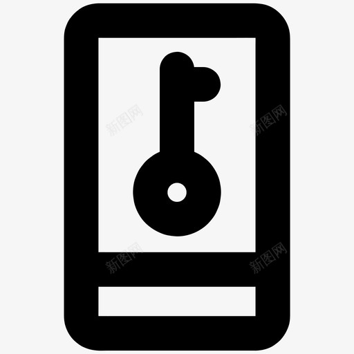 移动钥匙锁打开图标svg_新图网 https://ixintu.com 安全 密码 打开 移动钥匙 锁