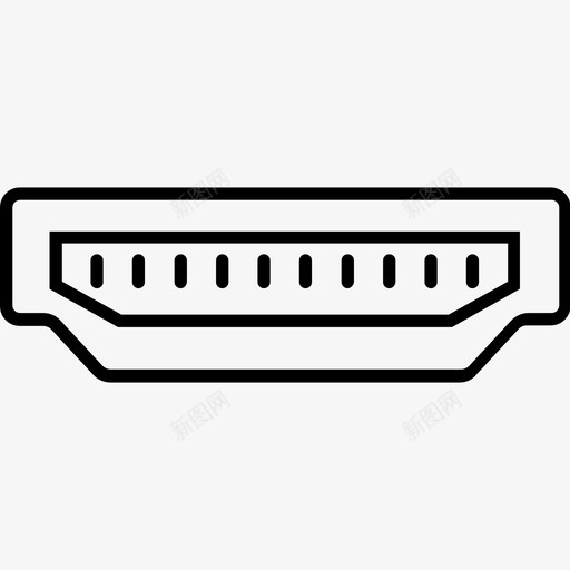 hdmi连接器插孔图标svg_新图网 https://ixintu.com hdmi 插头 插孔 插座 硬件 连接器