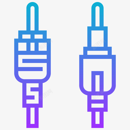 插孔连接器连接器类型3渐变图标svg_新图网 https://ixintu.com 插孔 渐变 类型 连接器