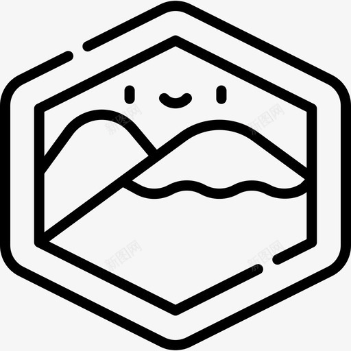 山奖励和徽章6直线图标svg_新图网 https://ixintu.com 奖励 徽章 直线