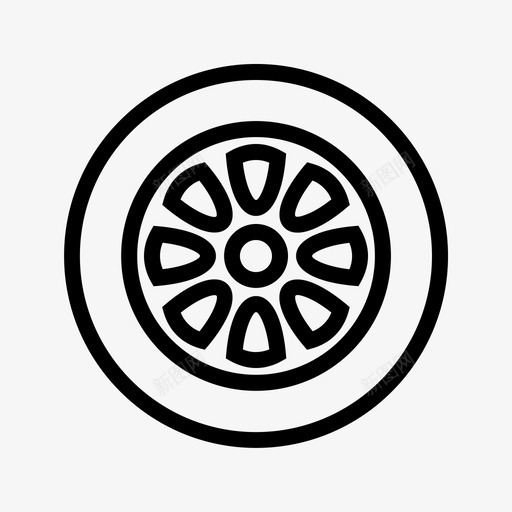 橡胶轮胎橡胶车轮卡车轮胎图标svg_新图网 https://ixintu.com 卡车 橡胶 汽车轮胎 车轮 轮胎