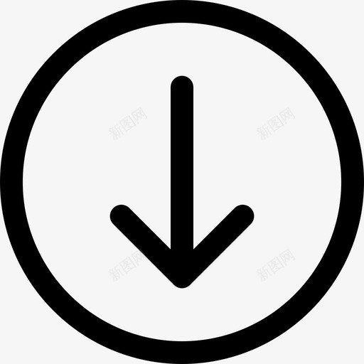 向下箭头基本ui4线性图标svg_新图网 https://ixintu.com ui 向下 基本 箭头 线性