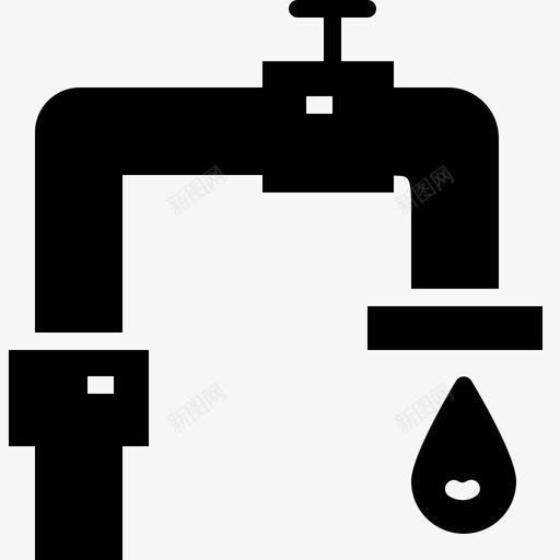 水管滴水生态图标svg_新图网 https://ixintu.com 水管 滴水 生态 电力和能源雕文 石油