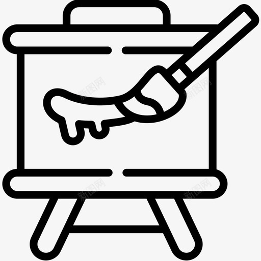 绘画爱好和自由时间11线性图标svg_新图网 https://ixintu.com 时间 爱好 线性 绘画 自由