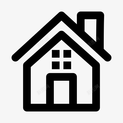 房屋地址建筑图标svg_新图网 https://ixintu.com 住宅 地址 家庭 建筑 房产 房屋 电话