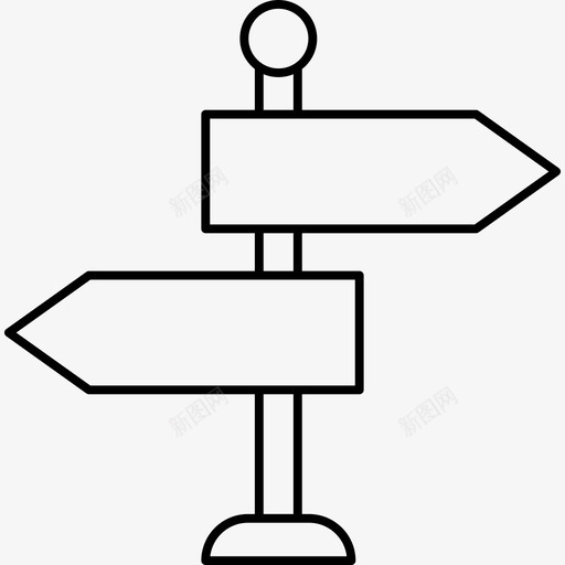 方向箭头板图标svg_新图网 https://ixintu.com 商业金融图标 方向 板 柱 符号 箭头