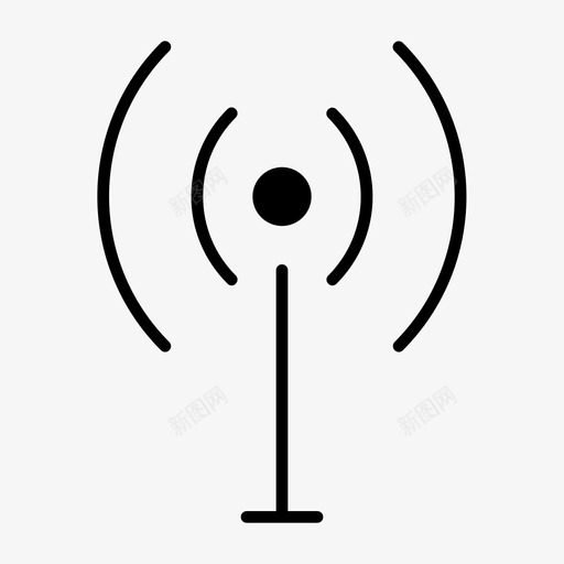 信号塔连接互联网图标svg_新图网 https://ixintu.com 业务 互联网 信号塔 在线 字形 网络 营销 连接
