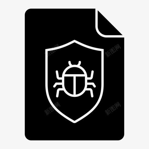 安全事件黑客攻击感染图标svg_新图网 https://ixintu.com 安全事件 屏蔽 感染 病毒 计算机漏洞黑填充 黑客攻击