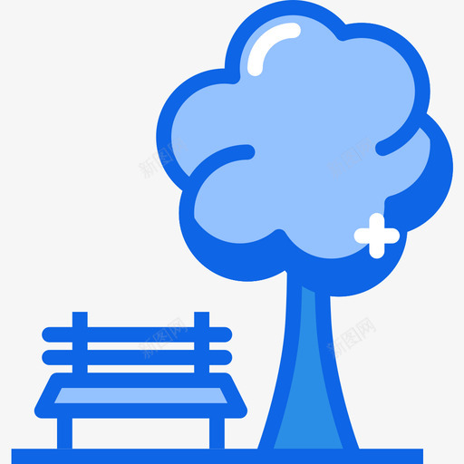 树景观11蓝色图标svg_新图网 https://ixintu.com 景观11 树 蓝色