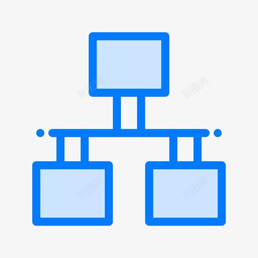 流程图图16蓝色图标svg_新图网 https://ixintu.com 流程图 蓝色