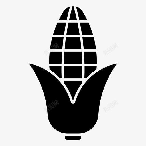 玉米烹饪谷壳玉米图标svg_新图网 https://ixintu.com 烹饪 玉米 蔬菜 谷壳玉米 食品