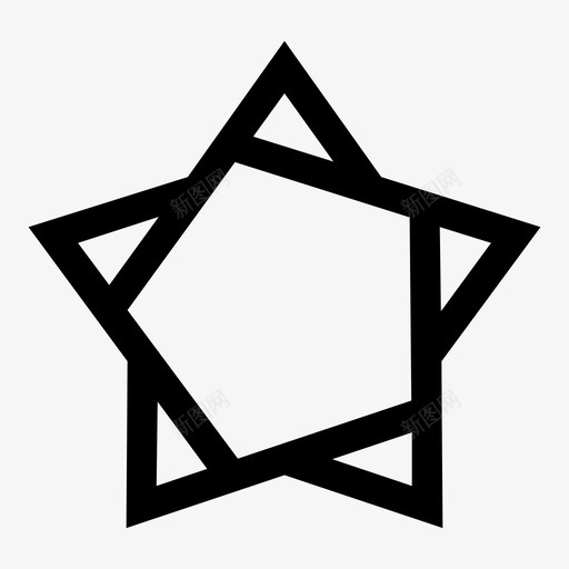 星五边形线成就比率图标svg_新图网 https://ixintu.com 成就 星五边形线 比率