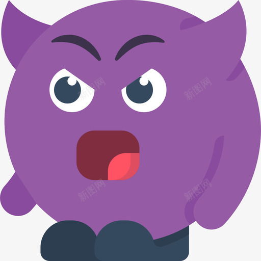 魔鬼表情人物2平淡图标svg_新图网 https://ixintu.com 平淡 表情人物2 魔鬼