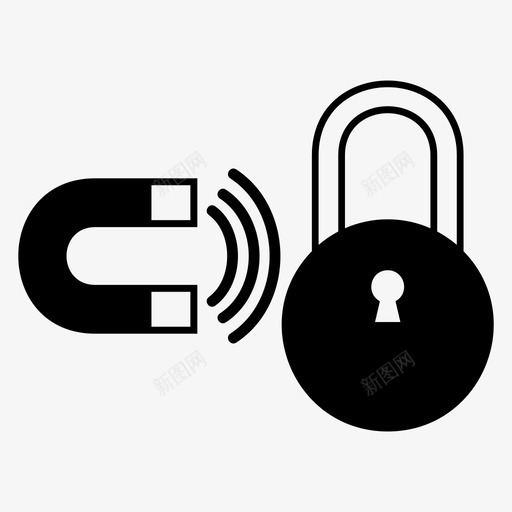 锁保证安全锁定图标svg_新图网 https://ixintu.com 保证 安全 磁性 锁定