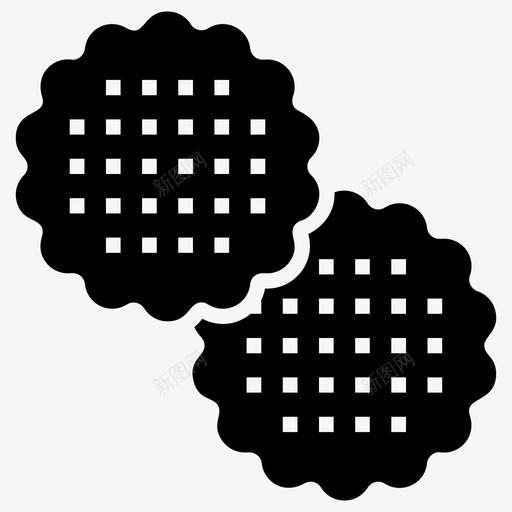 巧克力曲奇面包店项目饼干图标svg_新图网 https://ixintu.com 巧克力曲奇 点心 糖果和甜点集字形矢量图标 面包店项目 饼干