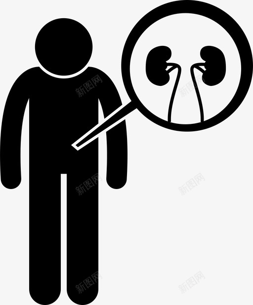 肾脏疾病衰竭人图标svg_新图网 https://ixintu.com 人 器官 病毒感染和疾病 肾脏疾病 衰竭 问题