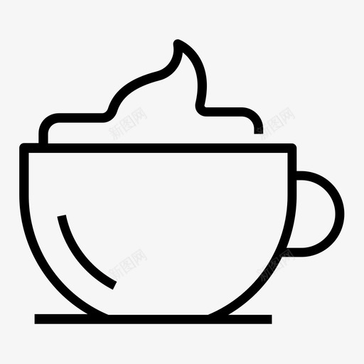 卡布奇诺咖啡法式咖啡图标svg_新图网 https://ixintu.com 卡布 咖啡 咖啡店 图标 奇诺 法式 系列