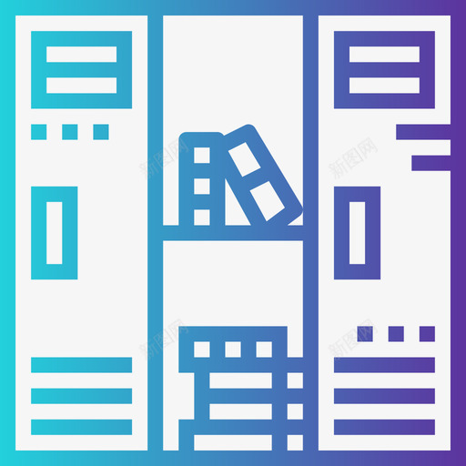 储物柜2号书店梯度图标svg_新图网 https://ixintu.com 2号书店 储物柜 梯度