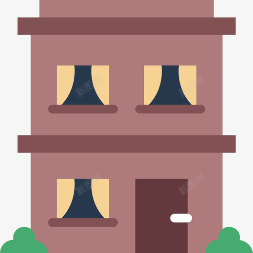 住宅市区第2卷公寓图标svg_新图网 https://ixintu.com 住宅 公寓 市区第2卷