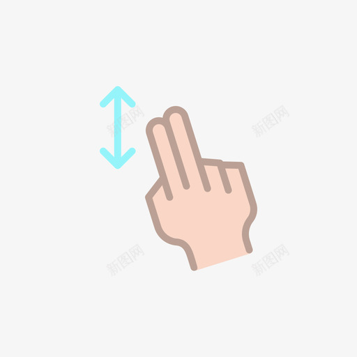 双刷触摸手势7线性颜色图标svg_新图网 https://ixintu.com 双刷 手势 线性 触摸 颜色