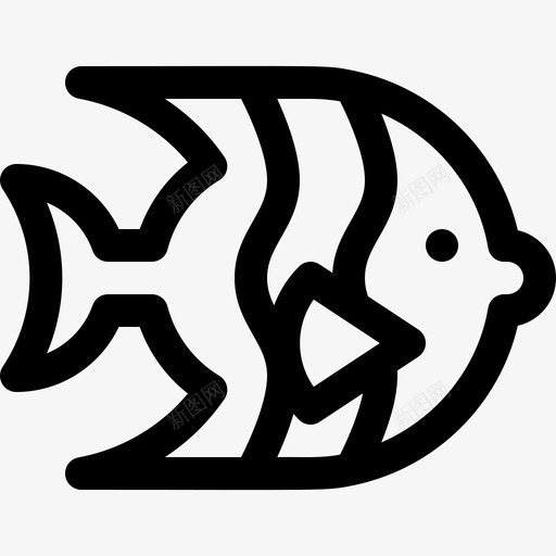 天使鱼海洋生物40直系图标svg_新图网 https://ixintu.com 天使 海洋生物 直系