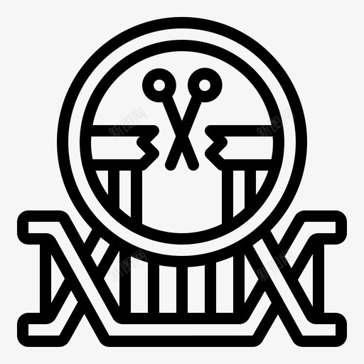 dna切割crispr医学图标svg_新图网 https://ixintu.com crispr dna 切割 剪刀 医学