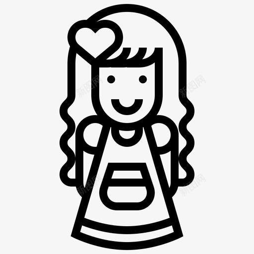 娃娃宝宝角色图标svg_新图网 https://ixintu.com 女孩 娃娃 宝宝 玩具 角色
