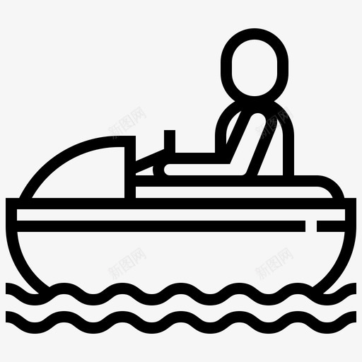 摩托艇水上公园20直线型图标svg_新图网 https://ixintu.com 公园 摩托艇 水上 直线 线型