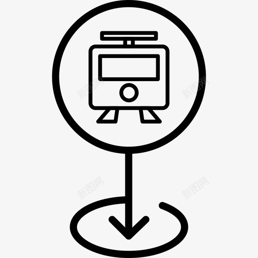 列车位置地图图标svg_新图网 https://ixintu.com v12 交通工具 位置 列车 地图 大头针 插针