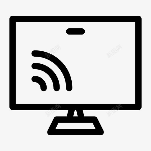监视器网络连接internet图标svg_新图网 https://ixintu.com internet 信号 图标 用户界面 监视器 粗体 网络 联机 连接