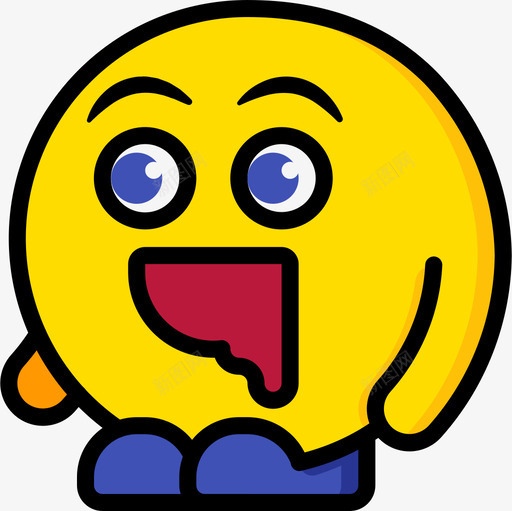 流口水表情人4线性颜色图标svg_新图网 https://ixintu.com 情人 流口水 线性 表情 颜色