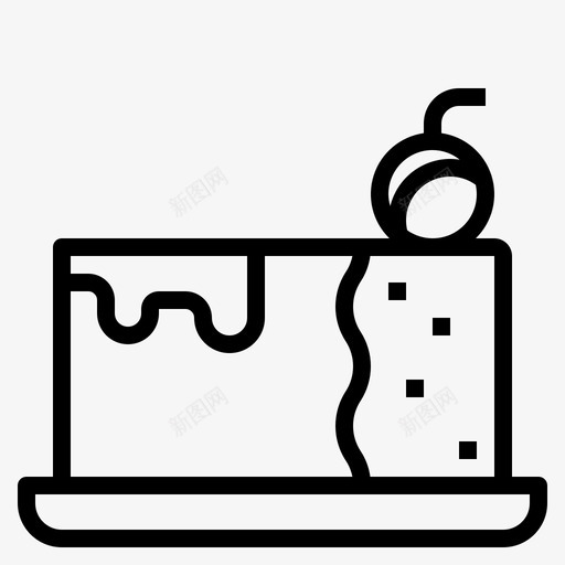 蛋糕咖啡店105直线型图标svg_新图网 https://ixintu.com 咖啡店 直线 线型 蛋糕