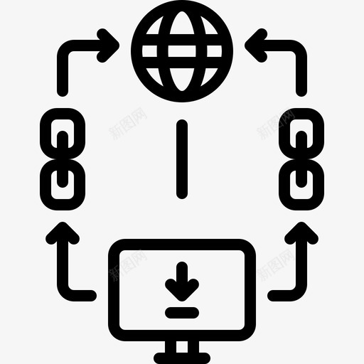 网站链接网络镜像图标svg_新图网 https://ixintu.com 网站链接 网络 镜像
