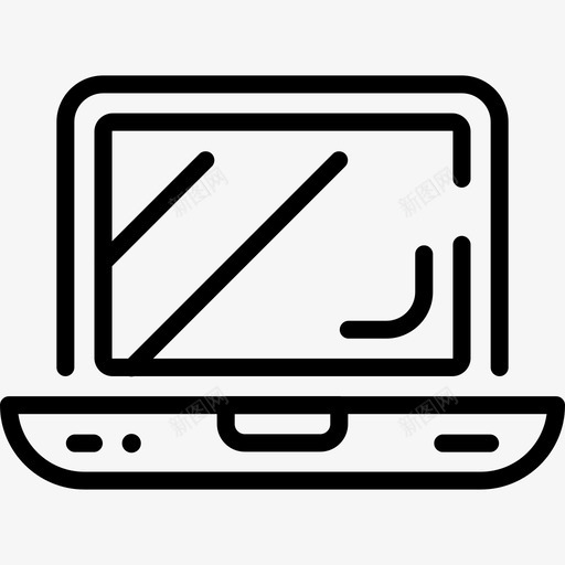 笔记本电脑文具和办公室8直线型图标svg_新图网 https://ixintu.com 办公室 文具 电脑 直线 笔记本 线型