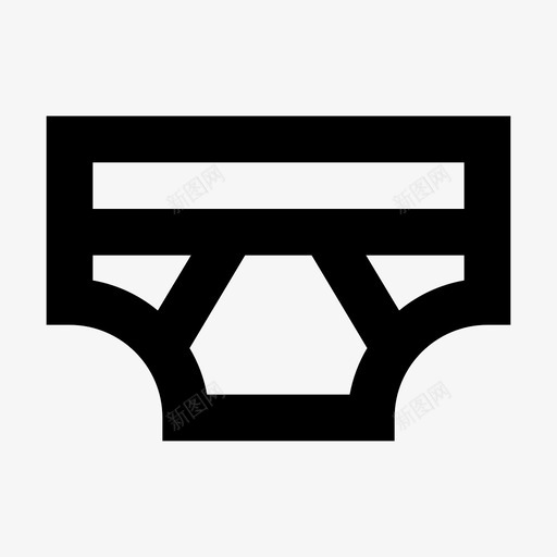 采购产品衣服拳击内裤图标svg_新图网 https://ixintu.com 24像素 丁字裤 产品 内衣 内裤 拳击 衣服 轮廓 采购