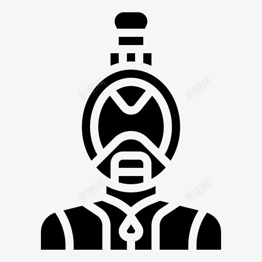 潜水面具潜水18雕文图标svg_新图网 https://ixintu.com 潜水 雕文 面具