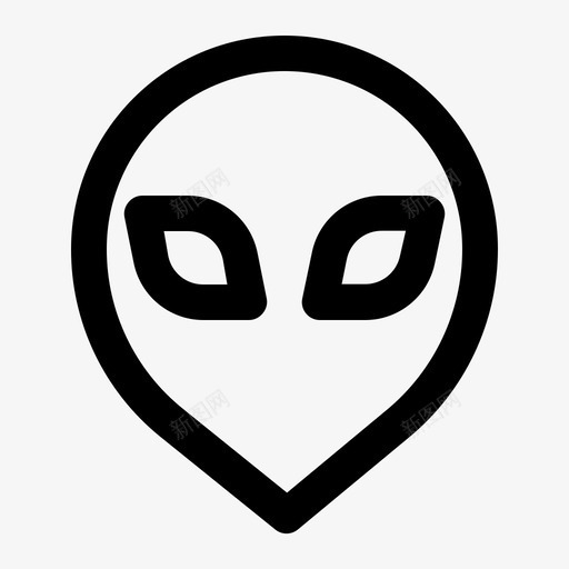 外星人面孔星系图标svg_新图网 https://ixintu.com 外星人 太空 宇宙 星系 轮廓 面孔