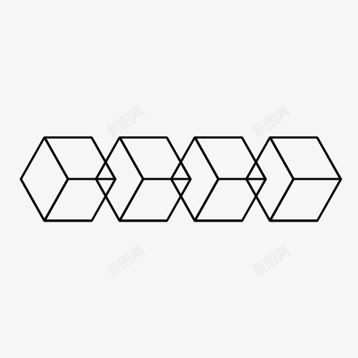 区块链加密立方体图标svg_新图网 https://ixintu.com 加密 区块 立方体