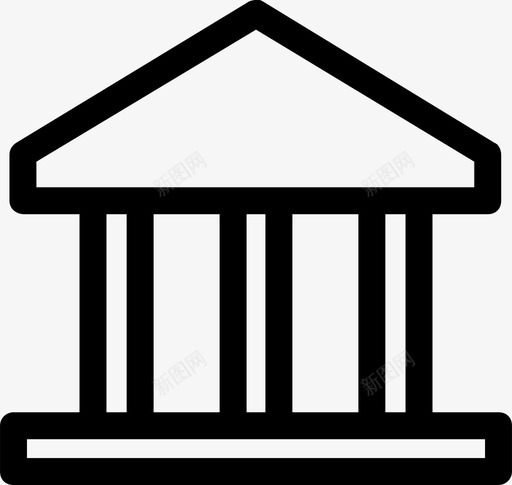 建筑物银行金融图标svg_新图网 https://ixintu.com 办公室 建筑物 金融 银行