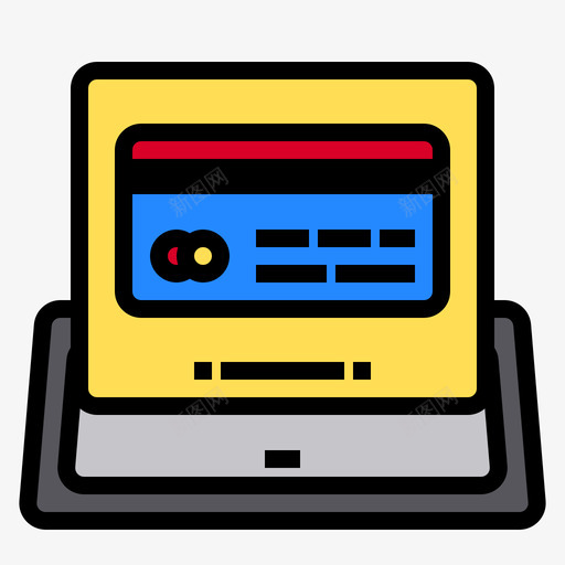 信用卡应用程序3线颜色图标svg_新图网 https://ixintu.com 信用卡 应用程序3 线颜色