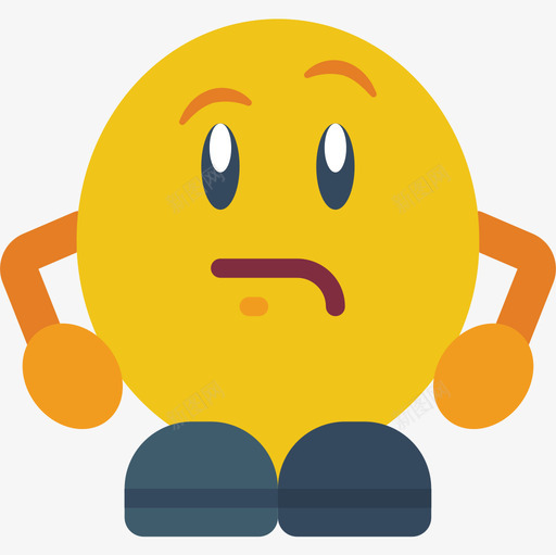困惑表情人物2平淡图标svg_新图网 https://ixintu.com 人物 困惑 平淡 表情