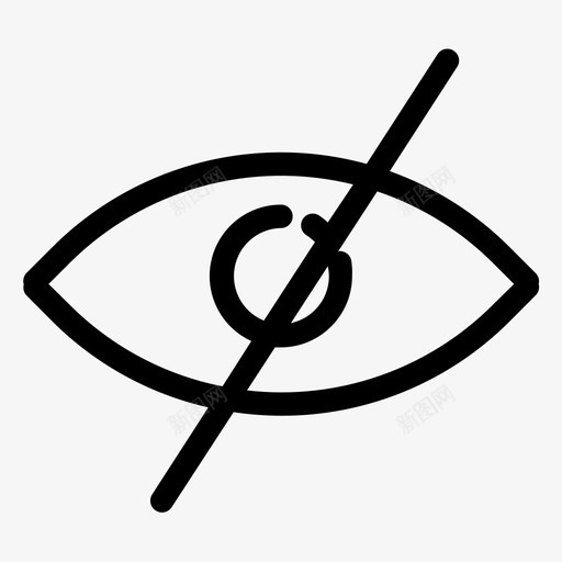 眼睛禁用市场ui图标svg_新图网 https://ixintu.com ui ux web 市场 应用程序 用户界面 眼睛 禁用